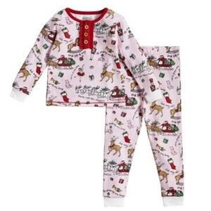Mudpie The Night Before Christmas Theme 2 piece Pajama Set